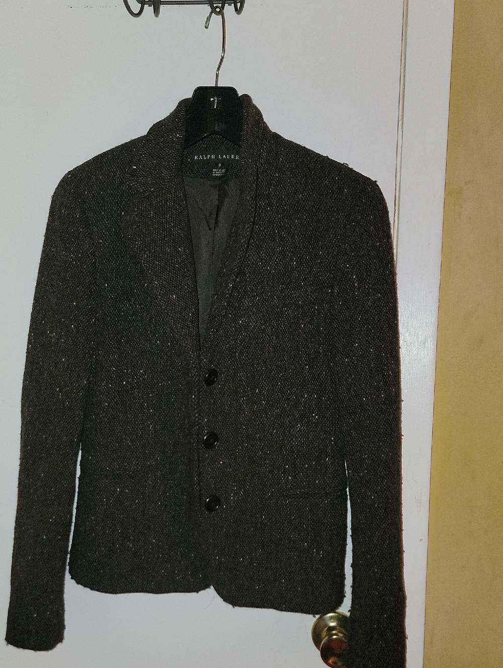 Ralph Lauren Dark Brown Tweed Sport Coat